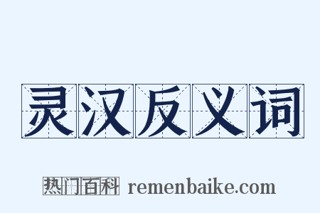 灵汉反义词是什么意思的图片